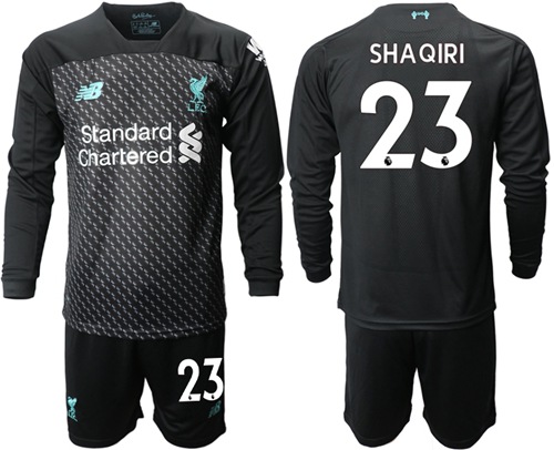 Liverpool #23 Shaqiri Third Long Sleeves Soccer Club Jersey