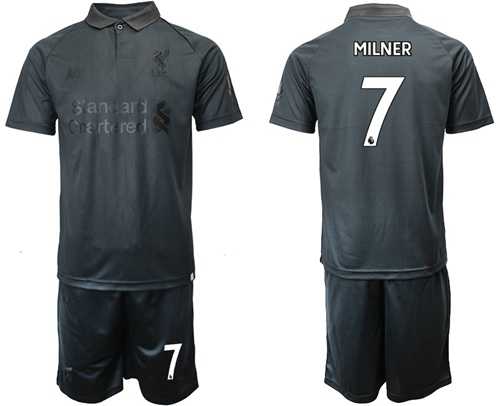 Liverpool #7 Milner Black Soccer Club Jersey