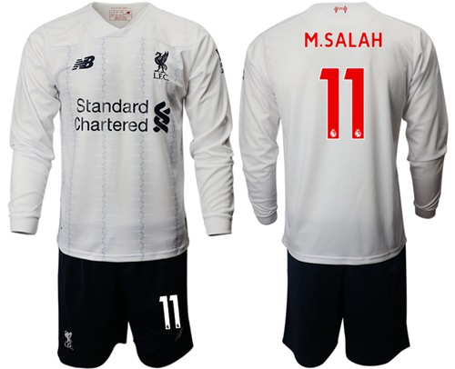 Liverpool #11 M.Salah Away Long Sleeves Soccer Club Jersey