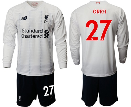 Liverpool #27 Origi Away Long Sleeves Soccer Club Jersey