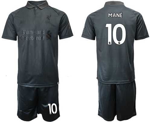 Liverpool #10 Mane Black Soccer Club Jersey
