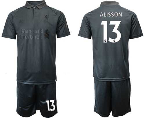 Liverpool #13 Alisson Black Soccer Club Jersey