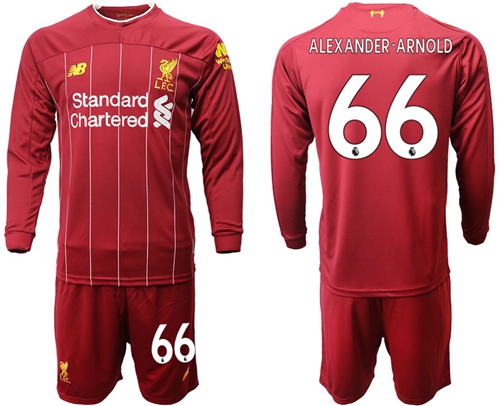 Liverpool #66 Alexander-Arnold Home Long Sleeves Soccer Club Jersey
