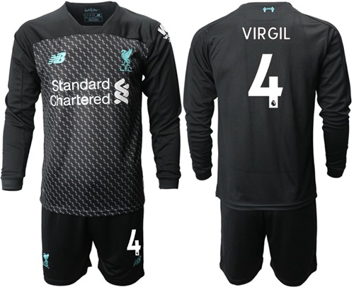 Liverpool #4 Virgil Third Long Sleeves Soccer Club Jersey