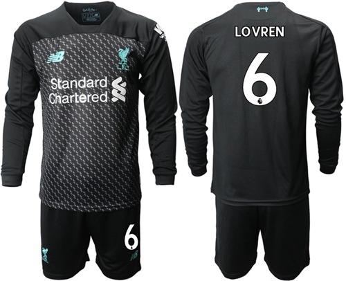 Liverpool #6 Lovren Third Long Sleeves Soccer Club Jersey