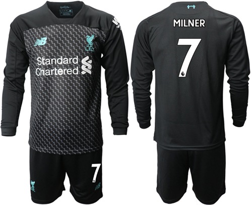 Liverpool #7 Milner Third Long Sleeves Soccer Club Jersey