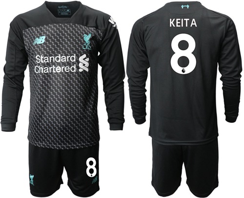 Liverpool #8 Keita Third Long Sleeves Soccer Club Jersey