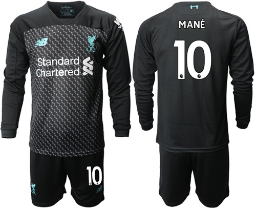 Liverpool #10 Mane Third Long Sleeves Soccer Club Jersey