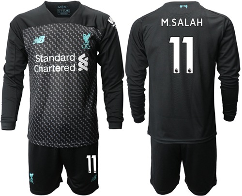 Liverpool #11 M.Salah Third Long Sleeves Soccer Club Jersey
