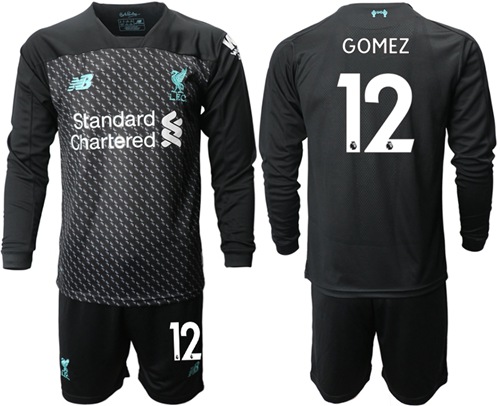 Liverpool #12 Gomez Third Long Sleeves Soccer Club Jersey