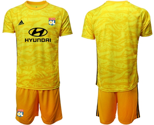 Lyon Blank Yellow Goalkeeper Soccer Club Jersey
