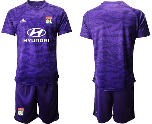 Lyon Blank Purple Goalkeeper Soccer Club Jersey