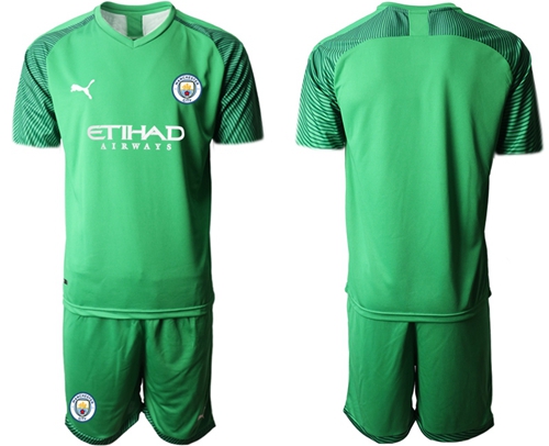 Manchester City Blank Green Goalkeeper Soccer Club Jersey