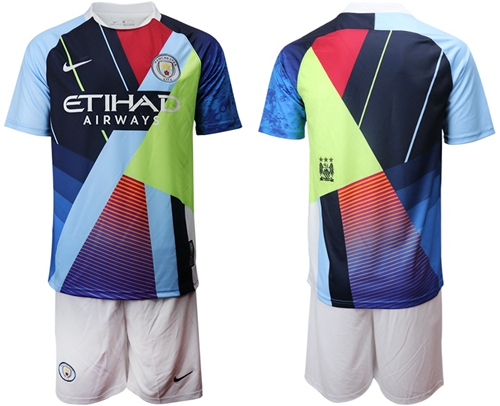 Manchester City Blank Nike Cooperation 6th Anniversary Celebration Soccer Club Jersey