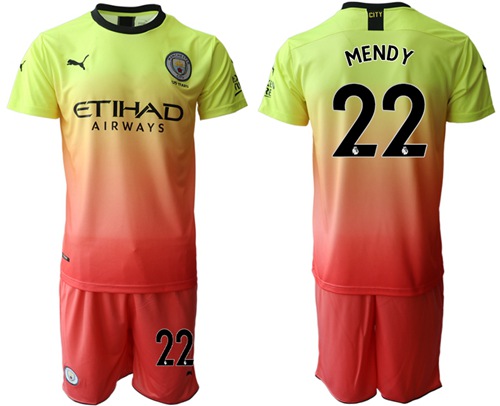 Manchester City #22 Mendy Away Soccer Club Jersey