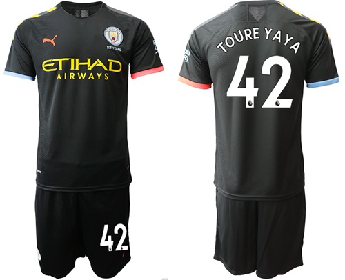 Manchester City #42 Toure Yaya Away Soccer Club Jersey