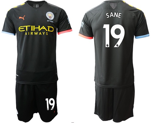 Manchester City #19 Sane Away Soccer Club Jersey