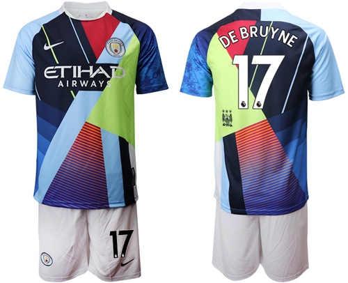Manchester City #17 De Bruyne Nike Cooperation 6th Anniversary Celebration Soccer Club Jersey
