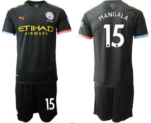 Manchester City #15 Mangala Away Soccer Club Jersey