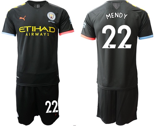 Manchester City #22 Mendy Away Soccer Club Jersey