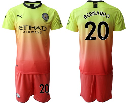 Manchester City #20 Bernardo Away Soccer Club Jersey