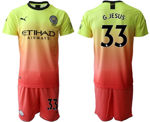 Manchester City #33 G.Jesus Away Soccer Club Jersey