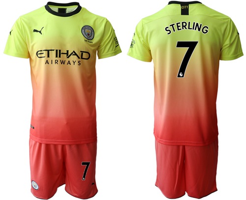 Manchester City #7 Sterling Away Soccer Club Jersey
