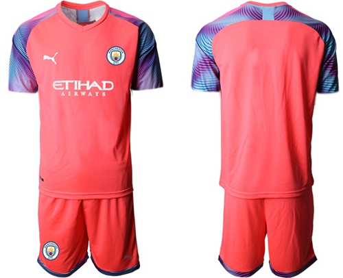 Manchester City Blank Pink Goalkeeper Soccer Club Jersey