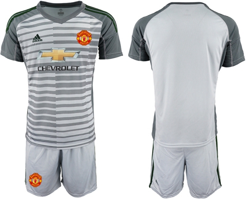 Manchester United Blank Grey Goalkeeper Soccer Club Jersey