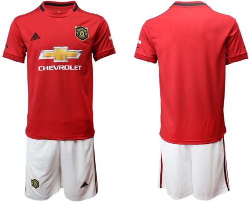 Manchester United Blank Red Home Soccer Club Jersey