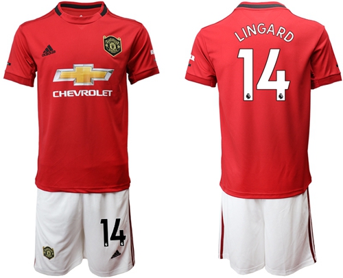 Manchester United #14 Lingard Red Home Soccer Club Jersey