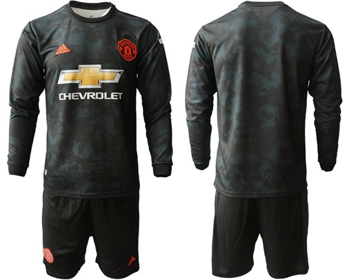 Manchester United Blank Third Long Sleeves Soccer Club Jersey