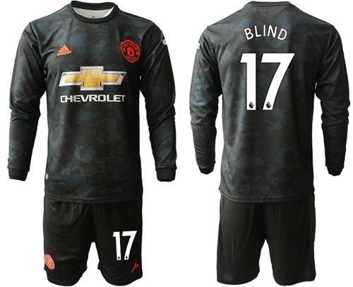 Manchester United #17 Blind Third Long Sleeves Soccer Club Jersey