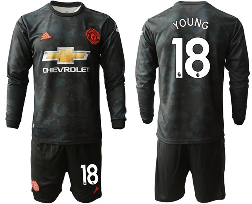 Manchester United #18 Young Third Long Sleeves Soccer Club Jersey