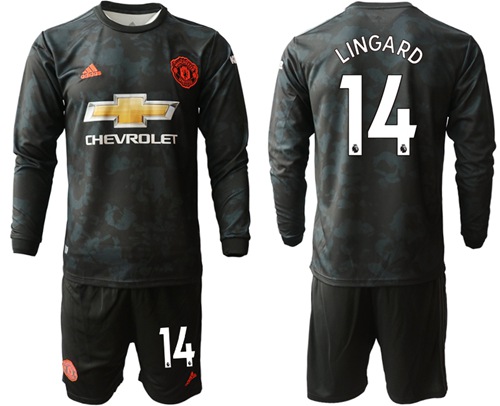 Manchester United #14 Lingard Third Long Sleeves Soccer Club Jersey
