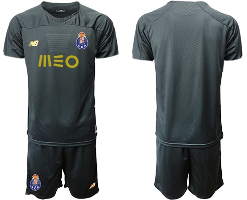 Oporto Blank Black Goalkeeper Soccer Club Jersey