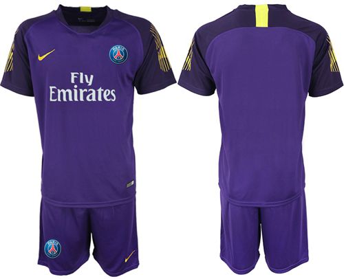 Paris Saint-Germain Blank Purple Goalkeeper Soccer Club Jersey