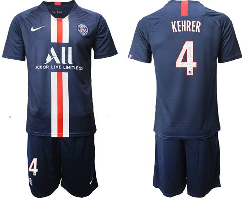 Paris Saint-Germain #4 Kehrer Home Soccer Club Jersey