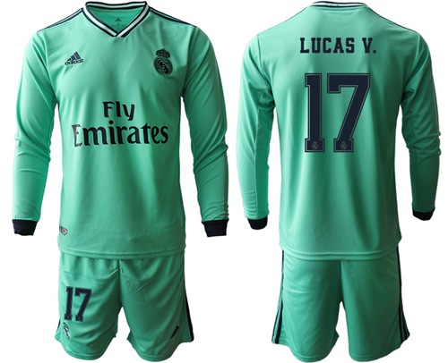 Real Madrid #17 Lucas V. Third Long Sleeves Soccer Club Jersey