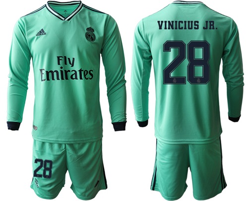 Real Madrid #28 Vinicius Jr. Third Long Sleeves Soccer Club Jersey