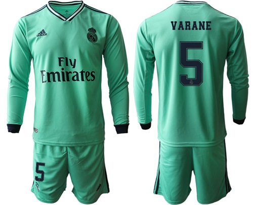 Real Madrid #5 Varane Third Long Sleeves Soccer Club Jersey