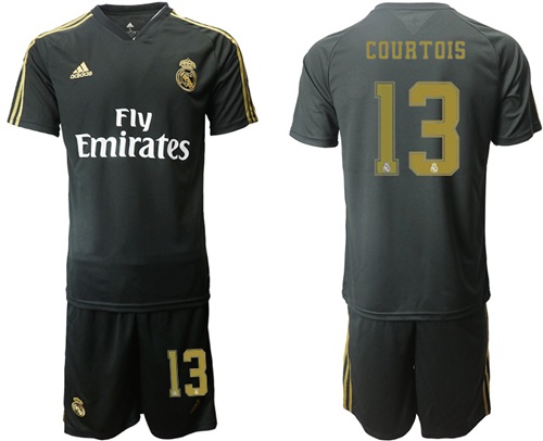 Real Madrid #13 Courtois Black Training Soccer Club Jersey
