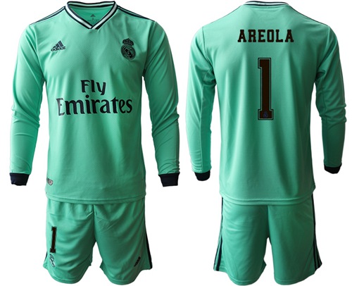 Real Madrid #1 Areola Third Long Sleeves Soccer Club Jersey