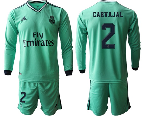 Real Madrid #2 Carvajal Third Long Sleeves Soccer Club Jersey