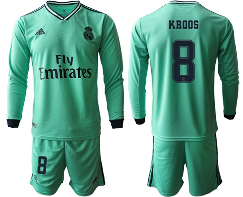 Real Madrid #8 Kroos Third Long Sleeves Soccer Club Jersey