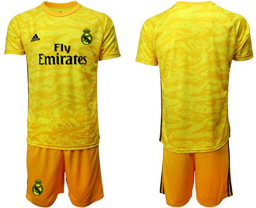 Real Madrid Blank Yellow Goalkeeper Soccer Club Jersey