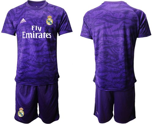 Real Madrid Blank Purple Goalkeeper Soccer Club Jersey