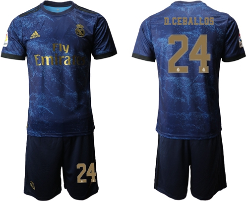 Real Madrid #24 D.Ceballos Dark Blue Soccer Club Jersey