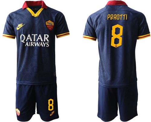 Roma #8 Perotti Third Soccer Club Jersey