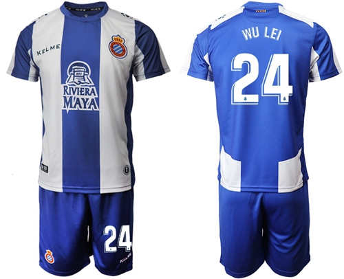 Spanish #24 Wu Lei Home Soccer Club Jersey